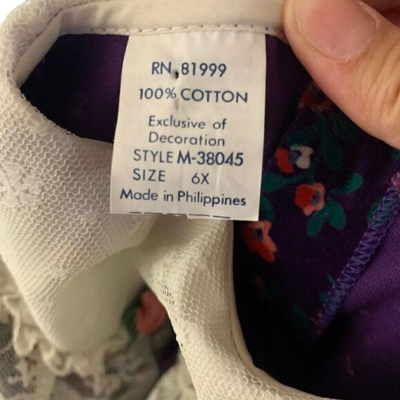 Vintage Somersaults Girls Flower Print Dress - Picture 12 of 12